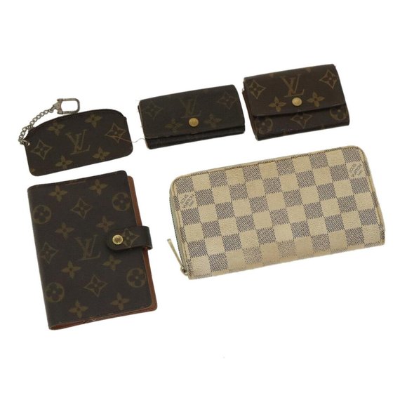 LOUIS VUITTON Monogram Azur Key Purse Day Planner Cover Wallet 5Set Auth - Picture 1 of 16